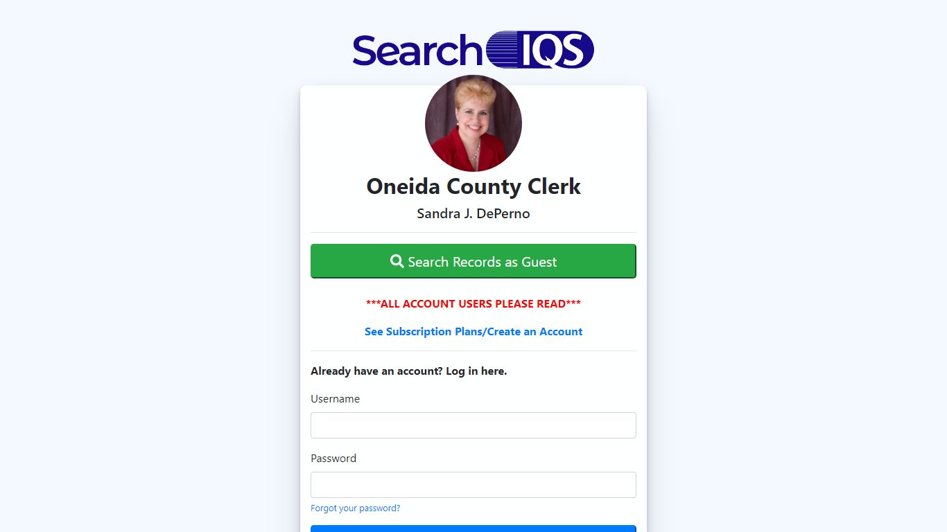Oneida County Clerk - SearchIQS