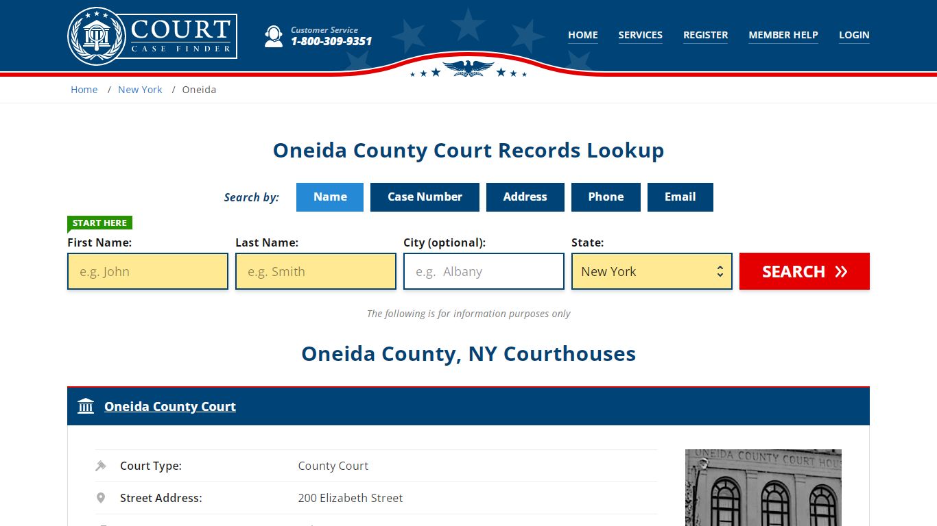 Oneida County Court Records | NY Case Lookup